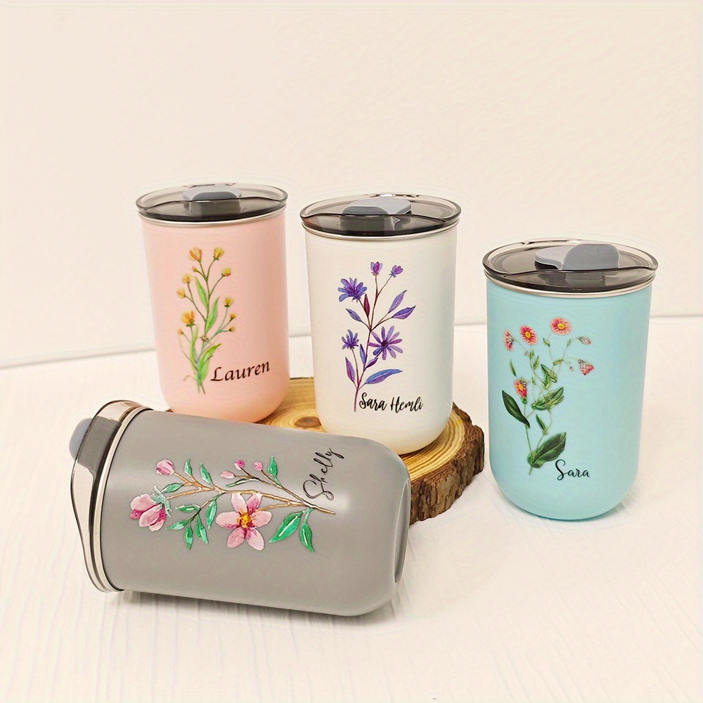 Custom Birth Flower Stainless  - Outdoor Coffee Equipment review and price
