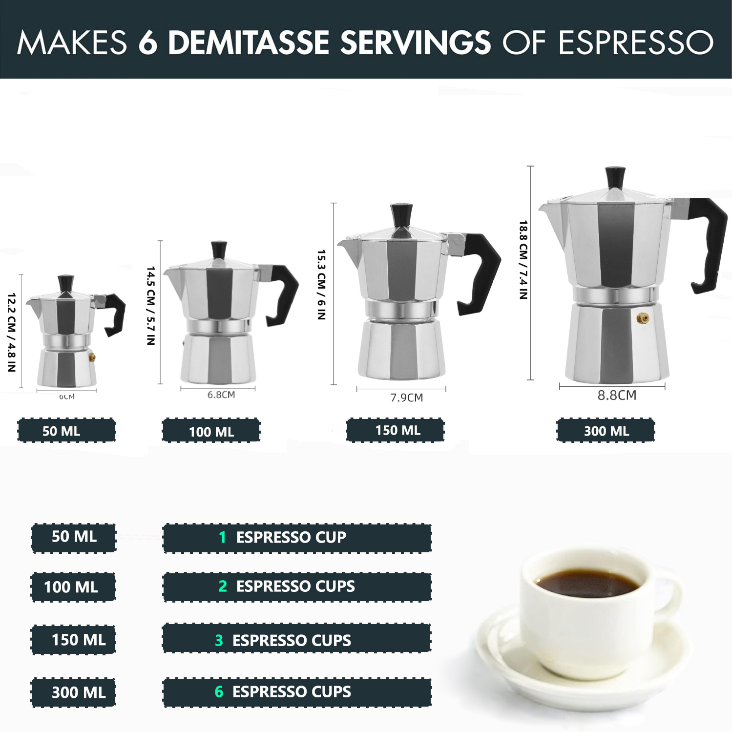 Classic Aluminum Moka Pot 50-3 - Outdoor Coffee Equipment review and price