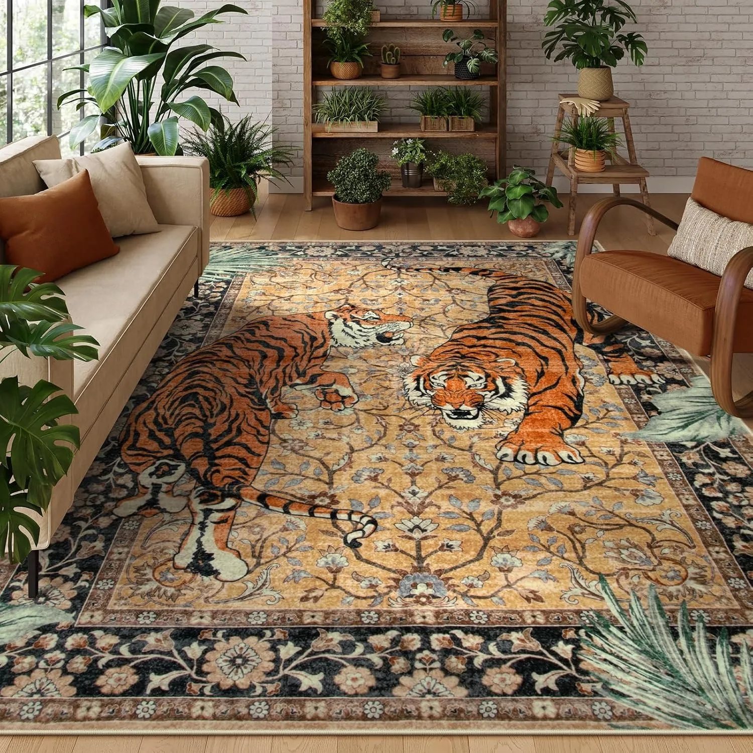 Jungle Tiger Rug for Living Ro - Outdoor Coffee Equipment review and price